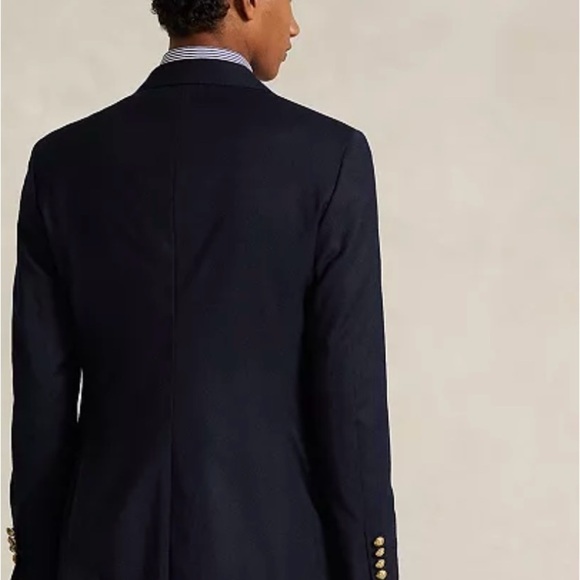 Ralph Lauren Men’s Classic Navy Wool Blazer with Signature Gold Buttons 40R EUC - Picture 2 of 6